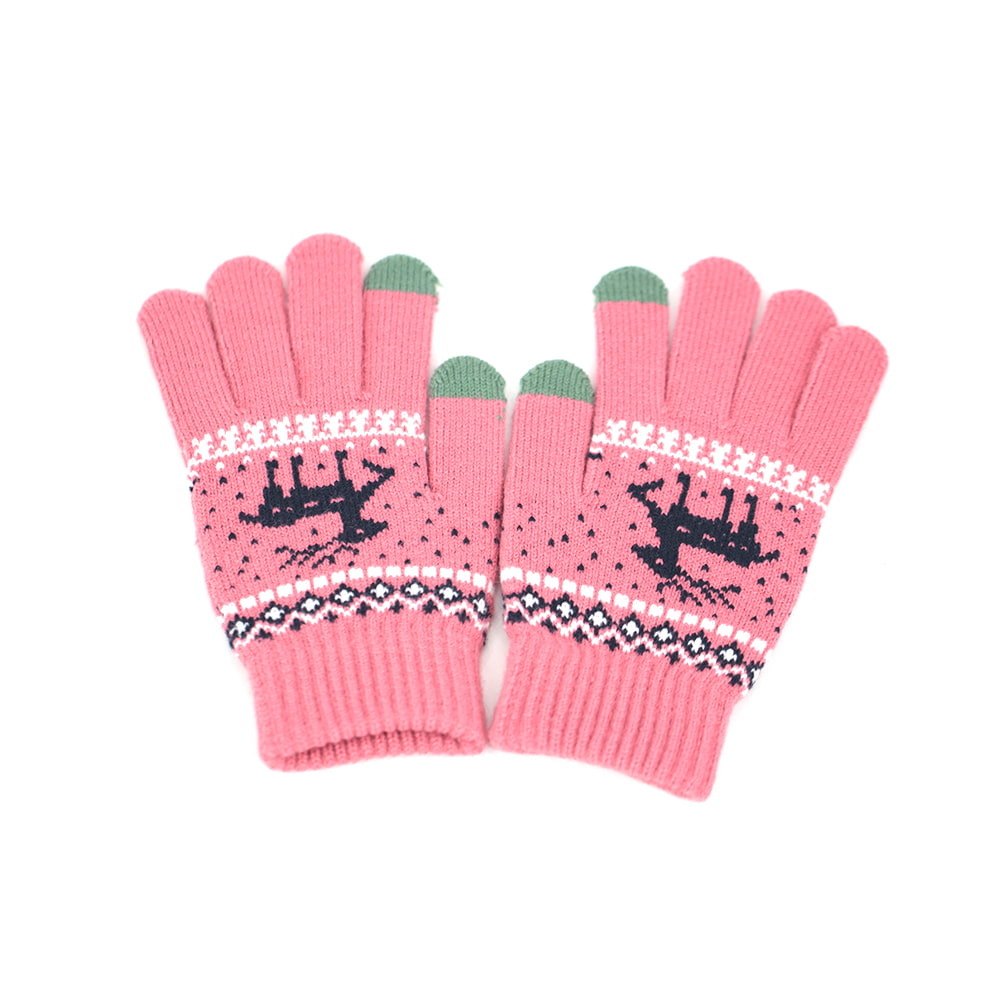 Zweifinger-Touchscreen-Handschuhe aus Acryl-Jacquard