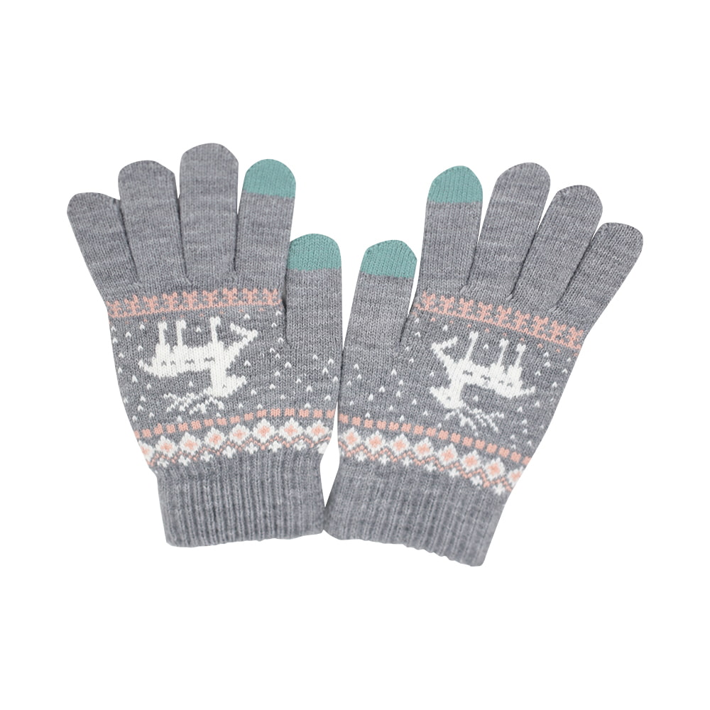 Zweifinger-Touchscreen-Handschuhe aus Acryl-Jacquard