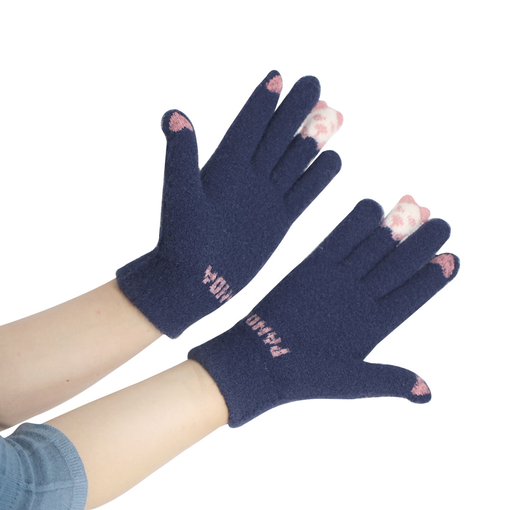 Zweifinger-Fleece-Touchscreen-Handschuhe