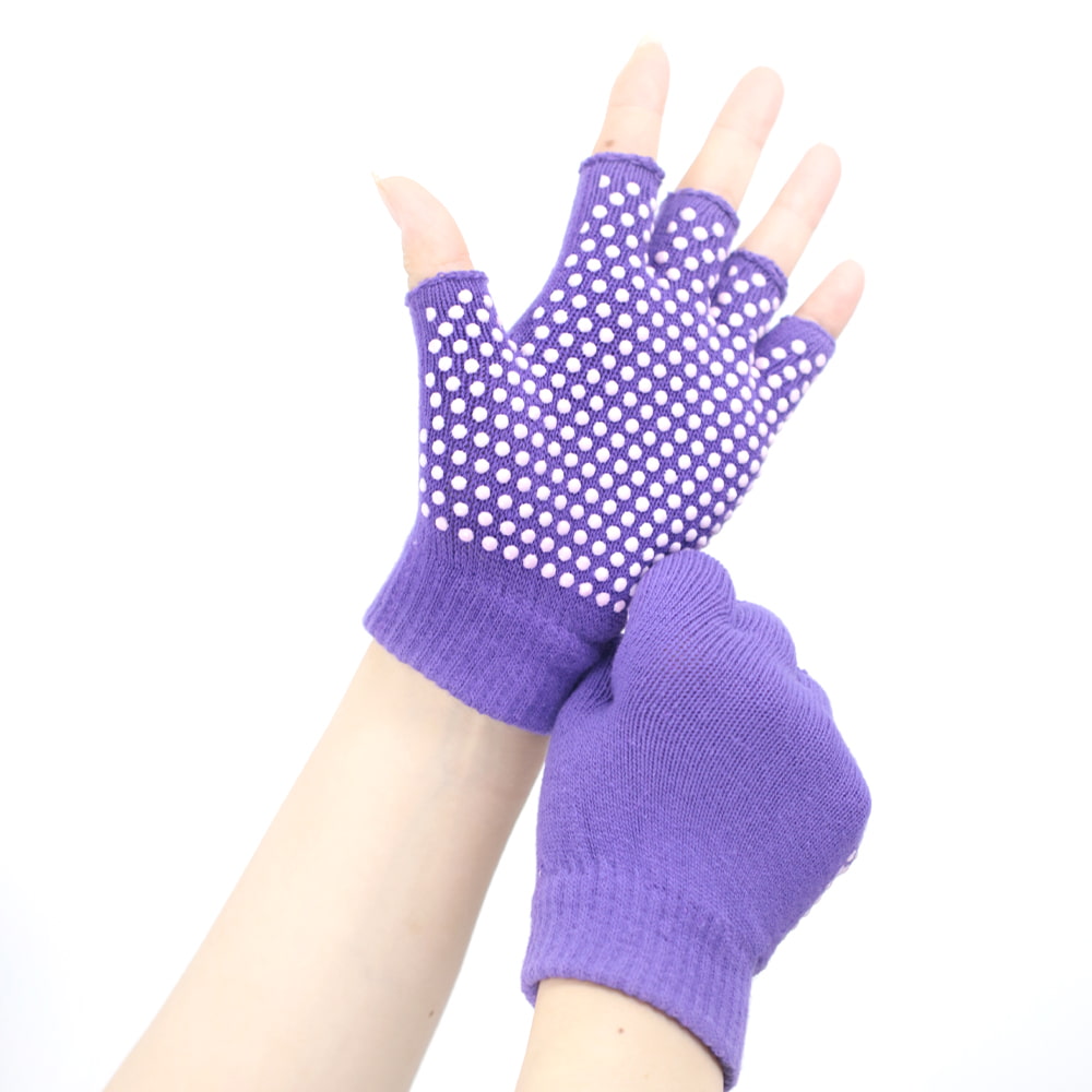 Yoga-Anti-Rutsch-Halbfinger-Strickhandschuh