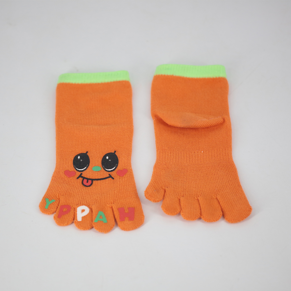 Kurze Fünfzehensocken für Kinder im Offsetdruck