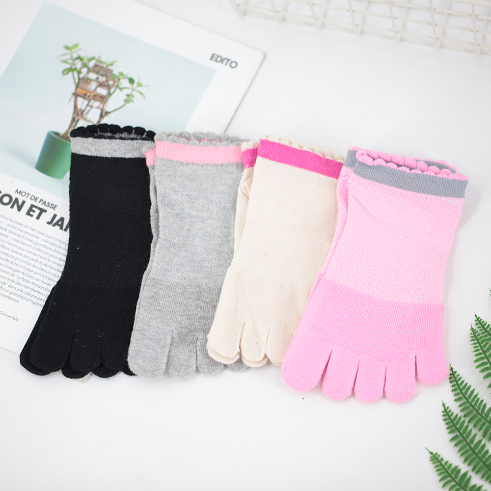 Spitzensocken, einfarbige Fünf-Zehen-Socken